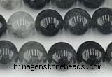 CRU970 15.5 inches 8mm round black rutilated quartz gemstone beads
