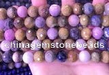 CRZ1144 15.5 inches 10mm faceted round ruby sapphire beads