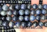 CRZ1219 15 inches 12mm round sapphire gemstone beads wholesale