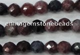 CRZ511 15.5 inches 6mm faceted round natural ruby sapphire beads