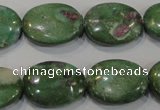 CRZ616 15.5 inches 15*20mm oval New ruby zoisite gemstone beads