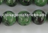 CRZ725 15.5 inches 14mm round ruby zoisite gemstone beads