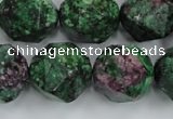 CRZ907 15.5 inches 18mm faceted nuggets Chinese ruby zoisite beads
