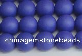 CSB1413 15.5 inches 10mm matte round shell pearl beads wholesale