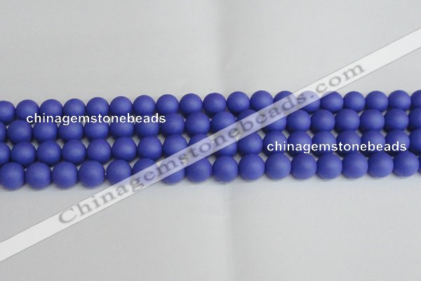 CSB1413 15.5 inches 10mm matte round shell pearl beads wholesale