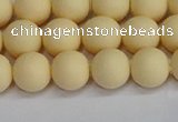 CSB1612 15.5 inches 8mm round matte shell pearl beads wholesale