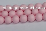 CSB1620 15.5 inches 4mm round matte shell pearl beads wholesale