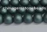 CSB1722 15.5 inches 8mm round matte shell pearl beads wholesale