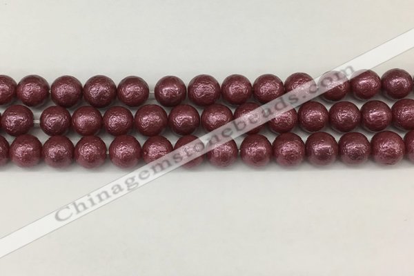 CSB2262 15.5 inches 8mm round wrinkled shell pearl beads wholesale