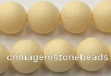 CSB2382 15.5 inches 8mm round matte wrinkled shell pearl beads