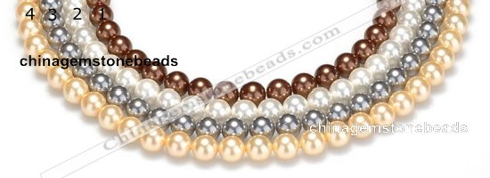 CSB26 16 inches 16mm round shell pearl beads Wholesale
