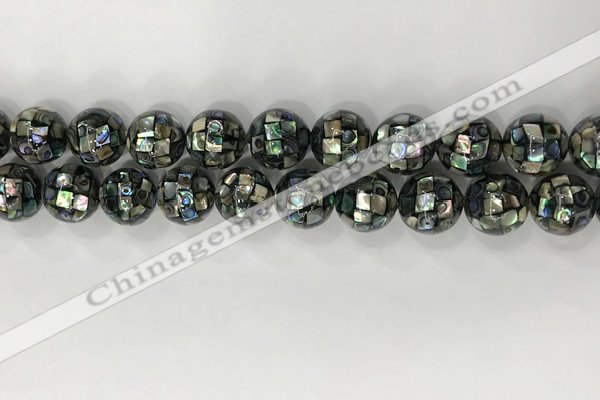 CSB4034 15.5 inches 14mm ball abalone shell beads wholesale