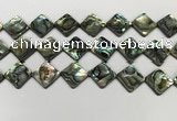 CSB4122 15.5 inches 16*16mm diamond abalone shell beads wholesale