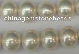 CSB800 15.5 inches 13*15mm oval shell pearl beads wholesale