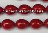 CSB869 15.5 inches 12*16mm teardrop shell pearl beads wholesale