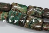 CSD67 15.5 inches 15*20mm rectangle dyed stripe jasper beads