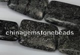 CSI117 15.5 inches 22*30mm rectangle silver scale stone beads