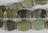 CSL117 15.5 inches 12*16mm oval silver leaf jasper beads wholesale