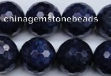 CSO418 15.5 inches 20mm faceted round dyed sodalite gemstone beads