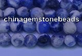 CSO621 15.5 inches 6mm faceted round AB grade sodalite beads