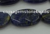 CSO720 15.5 inches 18*25mm faceted oval sodalite gemstone beads