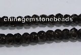 CSQ108 5*7mm faceted rondelle grade AA natural smoky quartz beads