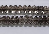 CSQ110 5*10mm faceted rondelle grade AA natural smoky quartz beads