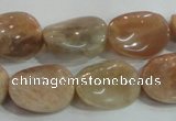 CSS257 15.5 inches 15*20mm twisted oval natural sunstone beads