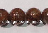 CSS556 15.5 inches 12mm round natural golden sunstone beads