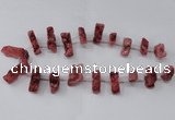 CTD1651 Top drilled 10*20mm - 15*40mm freeform druzy agate beads