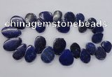 CTD1921 Top drilled 18*25mm - 25*40mm freeform lapis lazuli beads
