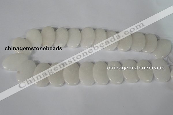 CTD20 Top drilled 20*30mm oval white stone beads wholesale