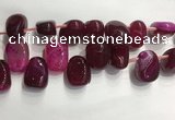 CTD2123 Top drilled 15*25mm - 18*25mm freeform agate beads
