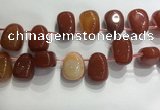 CTD2125 Top drilled 15*25mm - 18*25mm freeform agate beads