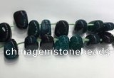 CTD2134 Top drilled 15*25mm - 18*25mm freeform agate beads