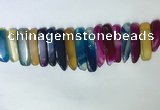 CTD2173 Top drilled 8*20mm - 10*40mm sticks agate gemstone beads
