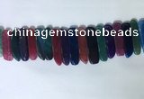 CTD2175 Top drilled 8*20mm - 10*40mm sticks agate gemstone beads