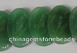 CTD23 Top drilled 20*30mm oval green aventurine beads wholesale