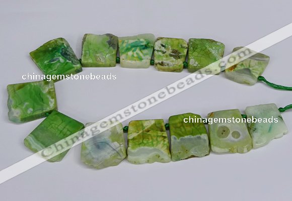 CTD2836 Top drilled 25*30mm - 35*45mm freeform agate beads