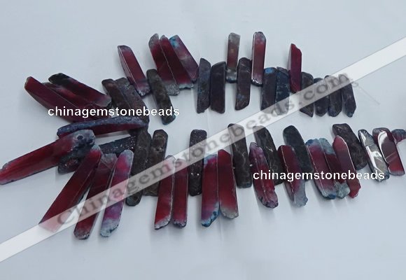 CTD2910 Top drilled 8*35mm - 10*65mm sticks agate beads