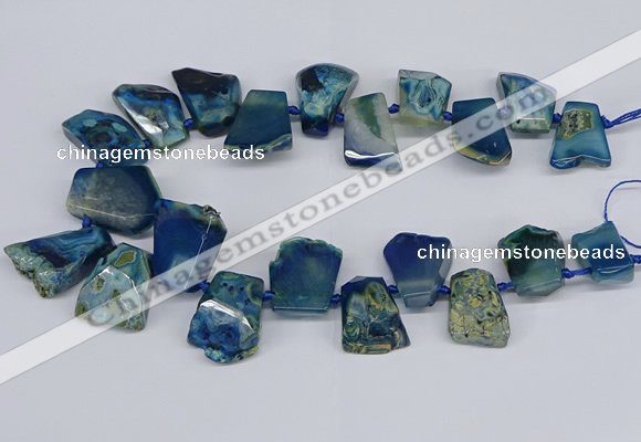 CTD4014 Top drilled 18*25mm - 25*35mm freeform agate beads