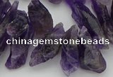 CTD426 Top drilled 6*15mm - 8*25mm nuggets amethyst beads