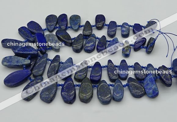 CTD496 Top drilled 10*22mm - 15*45mm freeform lapis lazuli beads