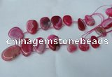 CTD500 Top drilled 20*30mm - 30*40mm freeform agate beads