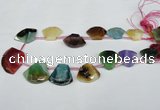 CTD510 Top drilled 25*30mm - 35*40mm freeform agate beads