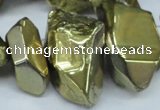 CTD550 Top drilled 10*25mm – 15*35mm nuggets plated quartz beads