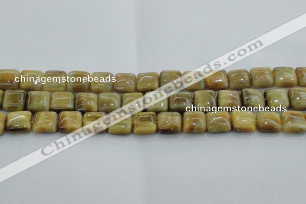 CTE1528 15.5 inches 14*14mm square golden tiger eye beads wholesale