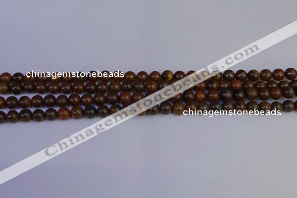 CTE1780 15.5 inches 4mm round yellow iron tiger beads wholesale