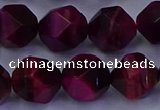 CTE1909 15.5 inches 12mm faceted nuggets red tiger eye beads