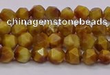 CTE1931 15.5 inches 6mm faceted nuggets golden tiger eye beads
